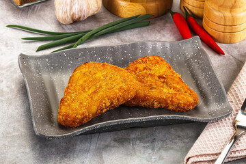 Fried potato hash brown snack