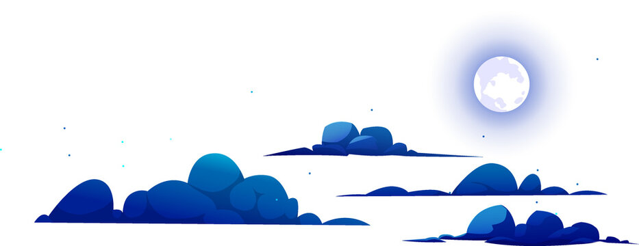 Night Clouds and Moon