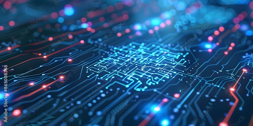 Poster leveraging neural networks in ai technology for big data analysis and complex information. concept a