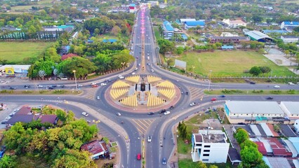 Aerial Views of Buri Ram Province, Thailand