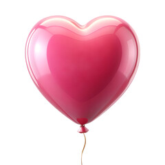 Romantic pink heart balloon Isolated on white background