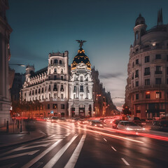 Naklejka premium night view of the city cross