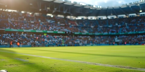 Packed stadium during a game. Concept Sports Fans, Excitement, Crowded Arenas, Live Game Experience, Team Spirit