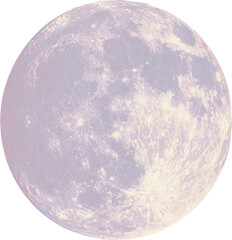 isolated pink full moon