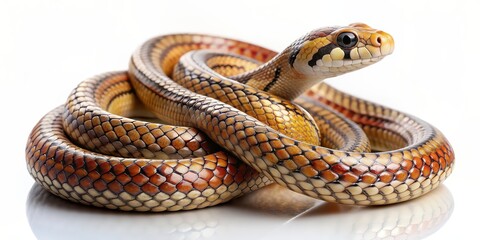 Obraz premium Snake with a smaller snake wrapped around it , reptile, serpent, slithering, scale, wildlife, exotic, predator