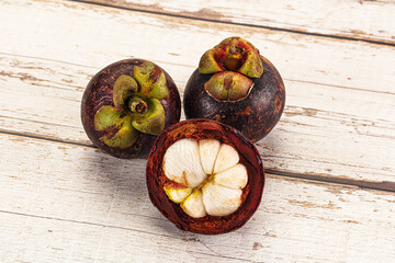 Tropical exotic sweet juicy Mangosteen