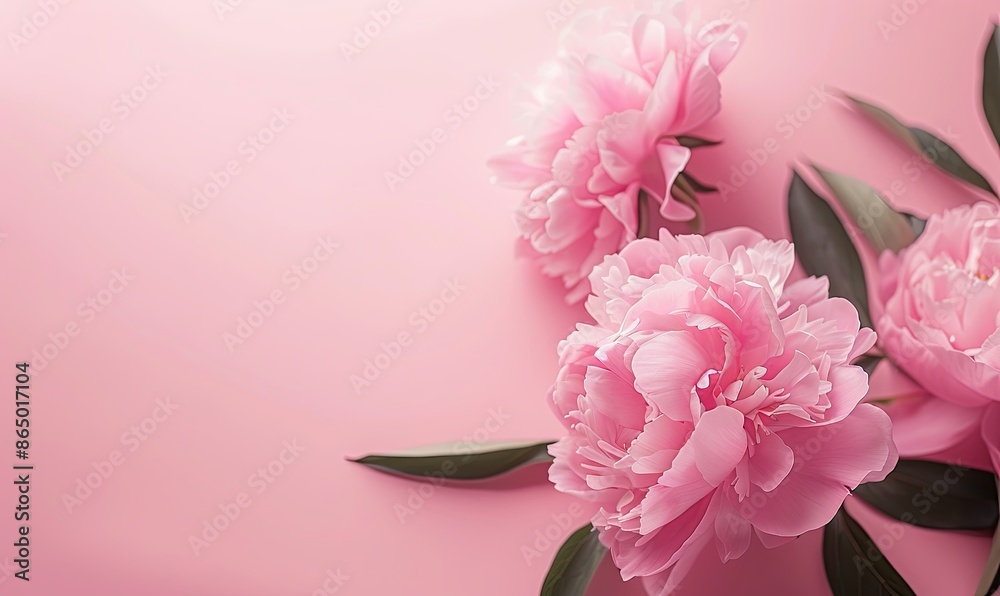 Poster A Solid Soft Peony Pink Background A solid soft peony pink background that offers a delicate and romantic visual