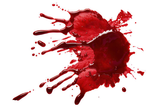 blood splash cut out, isolated on transparent background, PNG