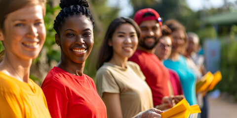 Multiethnic group of people.