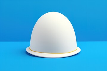 Fototapeta premium 3D rendering of beach hat on white background.