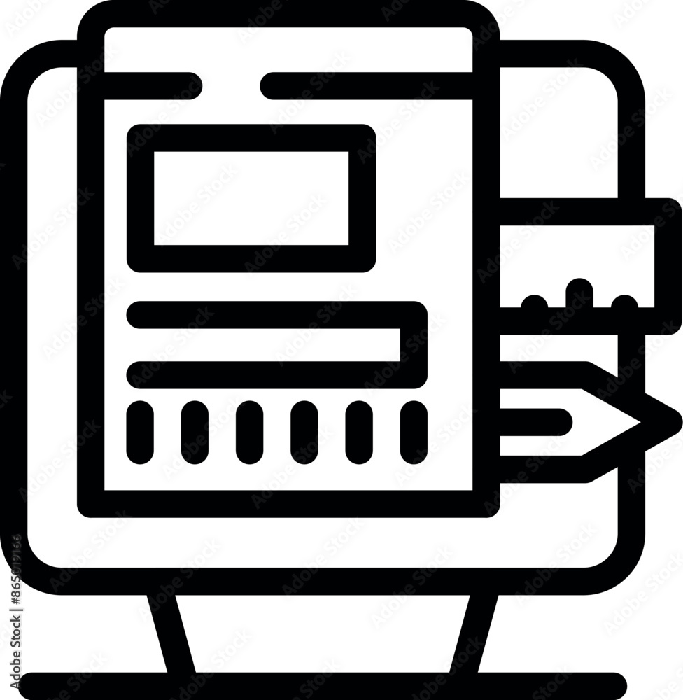 Poster web design process being created on a desktop computer, using a pencil and ruler for precise and cre