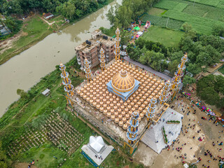 201 Dome Mosque. Two hundred and one domed mosque, Tangail, Bangladesh. The most domed mosque in the world. Famous Mosque in Bangladesh. This is one of the top 10 beautiful Mosjid near Dhaka