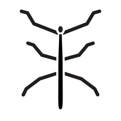 Stick Insect Vector Glyph Icon Design