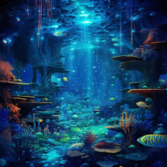 Ancient Oceanic Temple in Depths of Atlantis