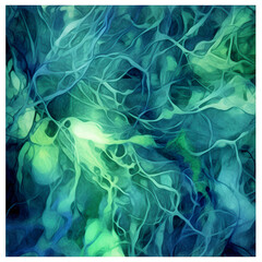 Fototapeta premium Aquatic Abstraction: A Journey Through Marine Mosaics