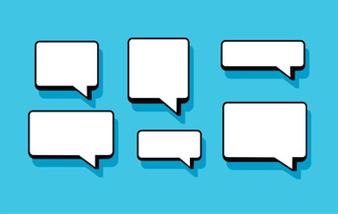 set of simple speech bubbles vector illustration
