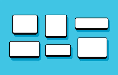 set of simple speech bubbles vector illustration