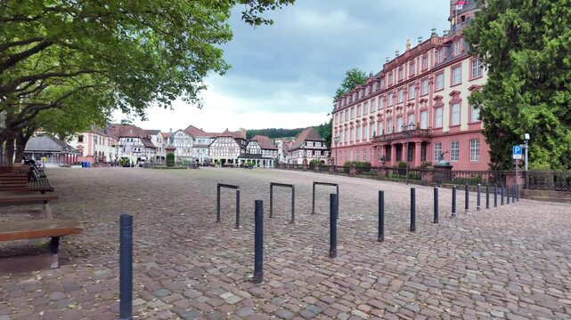 Erbach Palace in Germany, slow motion video.