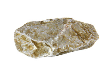 one rock isolated on white background.Selection focus.