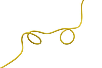 Wire cable of usb and adapter isolated on white background.Electronic Connector.Selection focus.