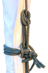 rope with knot.Useful to hold objects firmly, safely, and strong isolate on white background with clipping path.