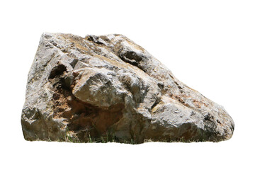 Fototapeta premium one rock isolated on white background.Selection focus.