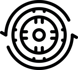 Circular economy icon representing recycling and sustainable business practices