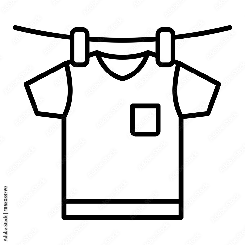 Wall mural dry shirt icon