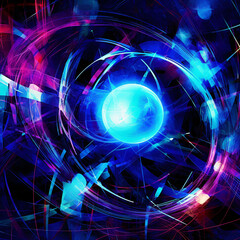 Bright Nebula with a Blue Core