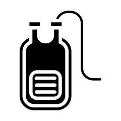 Blood Bag Vector Glyph Icon Design
