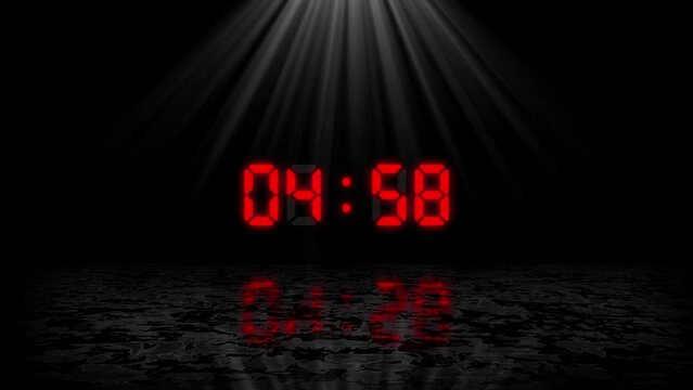 Digital Stopwatch Countdown Alarm Clock Timekeeper or Watch Chronometer Animation digital clock countdown timer Stopwatch. LCD display or CRT monitor Screen. minute, second and milliseconds.