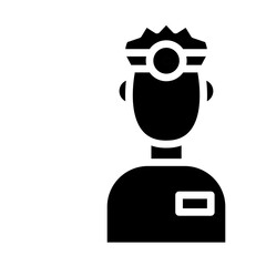 Dentist Vector Glyph Icon Design