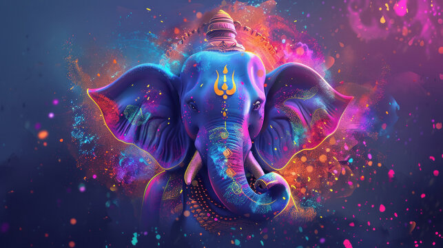 Lord Ganesha sclupture for traditional ganesha festival