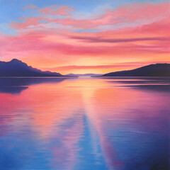 Fototapeta premium Calm Sunset Over the Sea