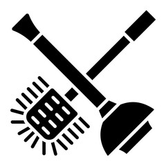 Toilet sweeping Icon