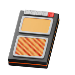 Tape Recorder 3D Music Illustration