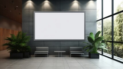 Blank Canvas in a Modern Lobby