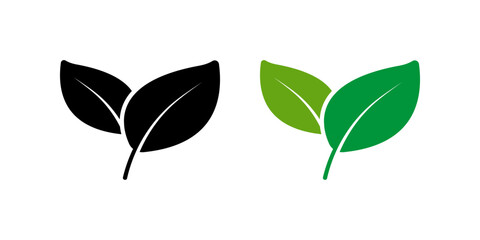 Leaf icon set. Leaves Symbol. nature sign. for mobile concept and web design. vector illustration on white background