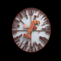 Clock with Dragon Decoration