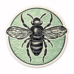 Coaster Featuring Illustration of Bee
