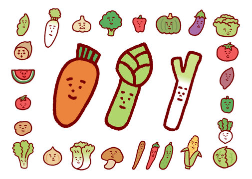 たまねぎ似顔絵 たまねぎ3種・線1色のイラスト素材 [77751914] - PIXTA