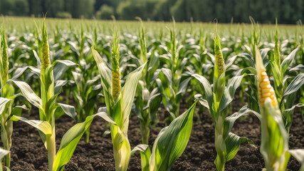 corn field in the summer