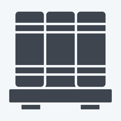 Icon Book shelf. related to Office symbol. glyph style. simple design illustration