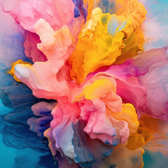 Colorful Abstract Splashes of Water