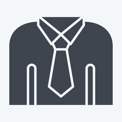 Icon Shirt. related to Office symbol. glyph style. simple design illustration