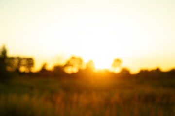 abstract orange dark sunset, blurred background