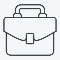 Icon Office Bag. related to Office symbol. line style. simple design illustration
