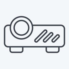 Icon Projector. related to Office symbol. line style. simple design illustration