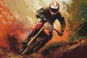 abstract motocross