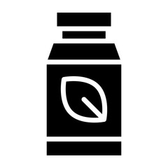 Fototapeta premium Herbal Vector Glyph Icon Design